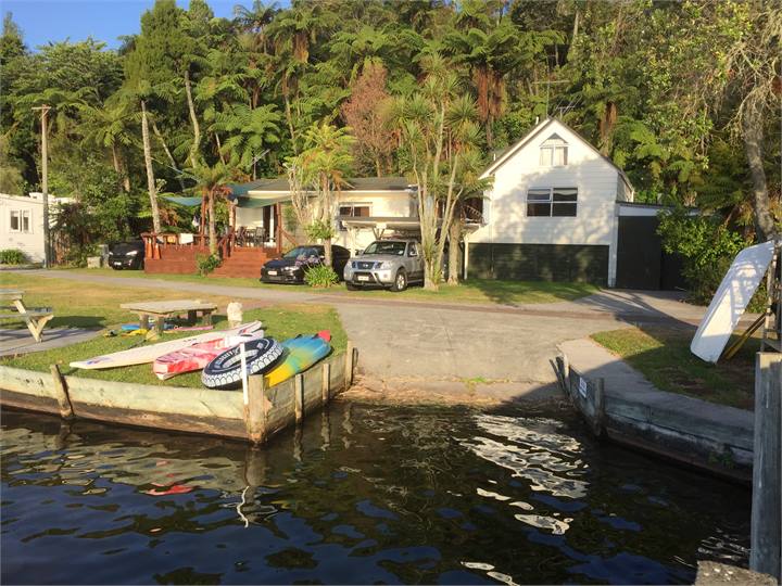 Boat ramp on the front yard