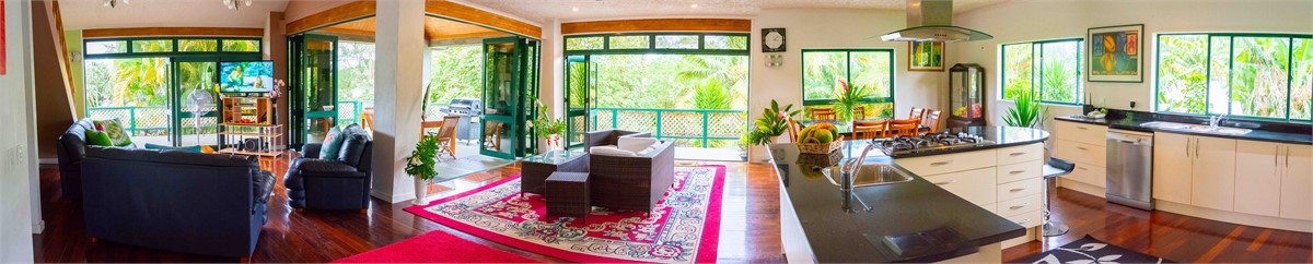 Panorama of upper floor looking outwards