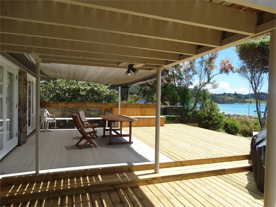 Outdoor dining area.