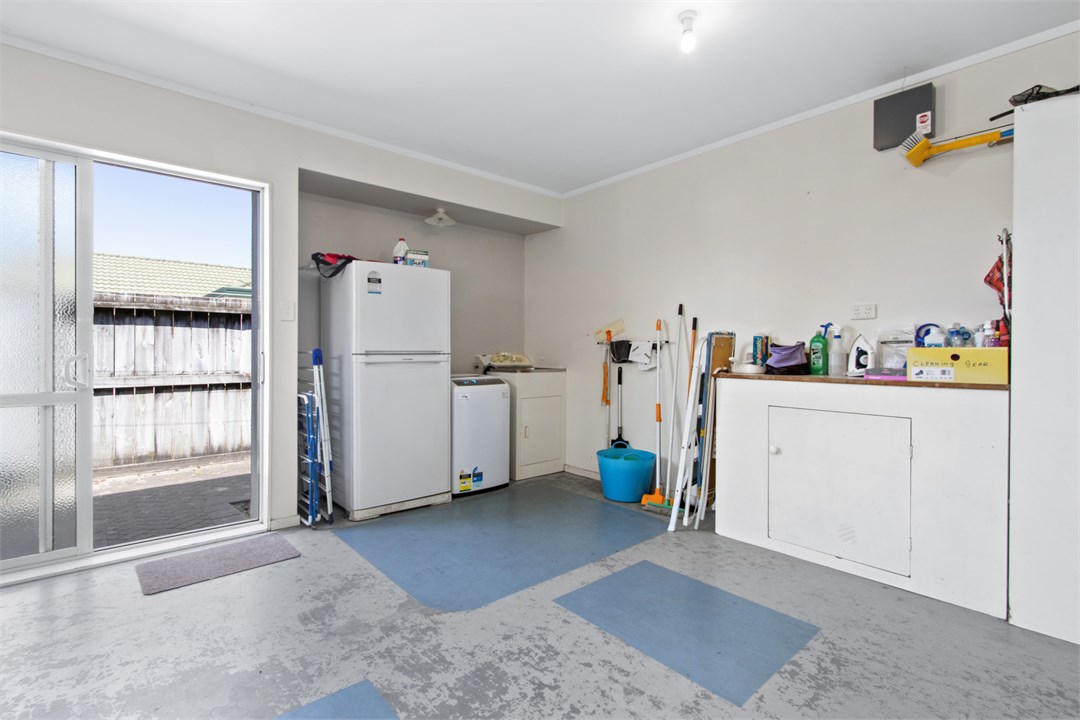Garage with laundry