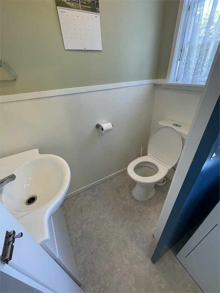 Inside toilet