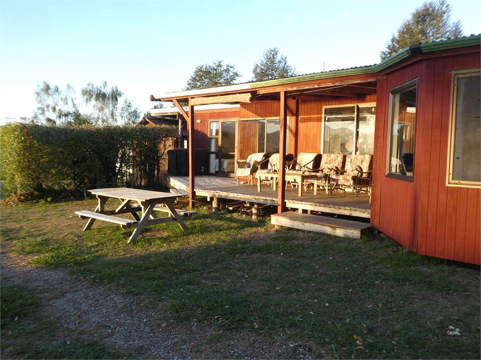 Cane chairs & BBQ on the veranda