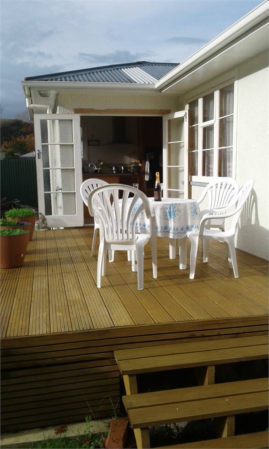 the sun drenched deck