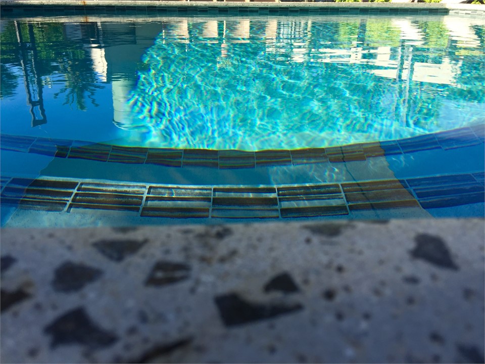 Crystal clear saltwater pool