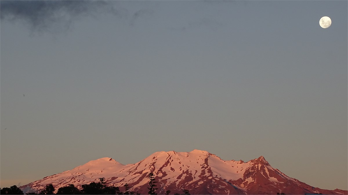 Mountain sunset view from Deck