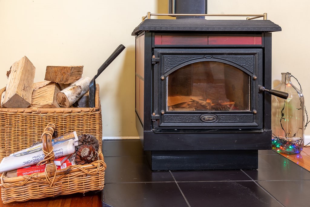 wood burner with plenty of wood