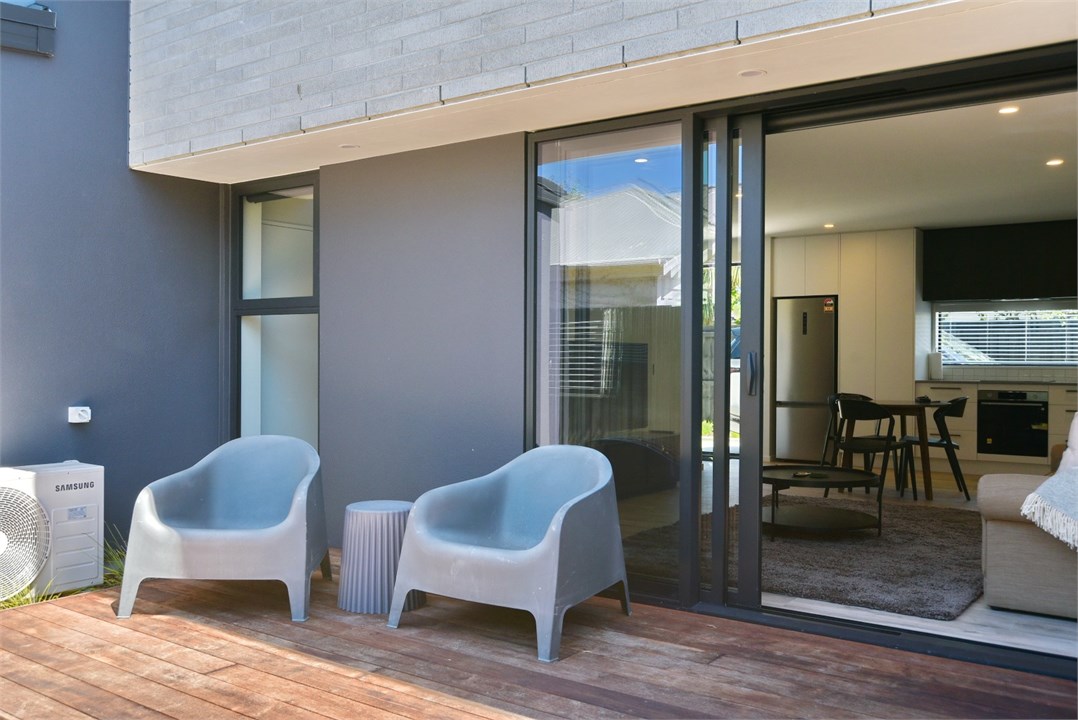 View of the outdoor seating and private deck