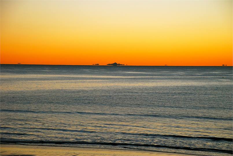 View of the sunrise from the apartment