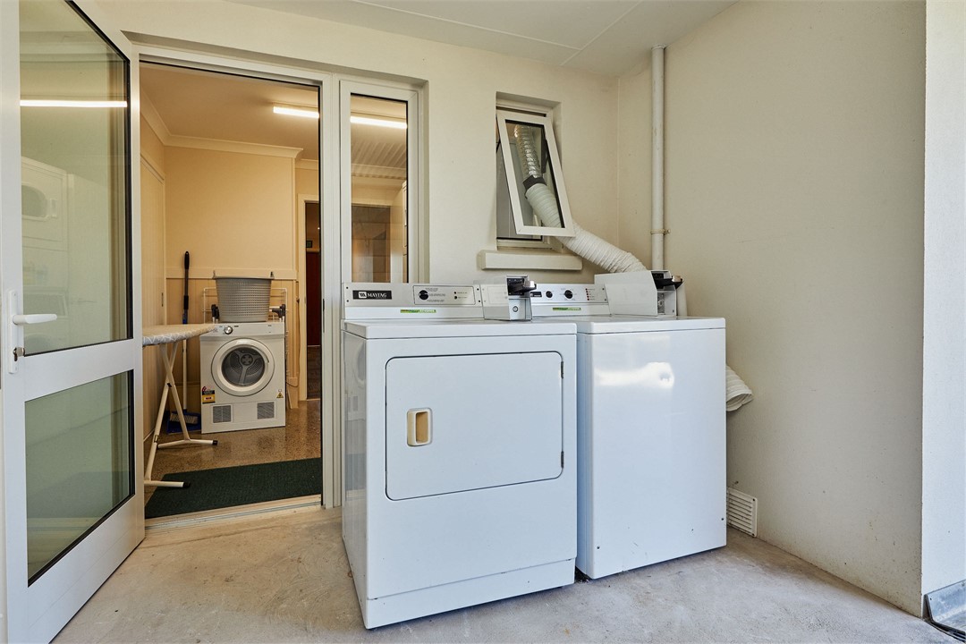 Guest coin operated laundry, ground floor.