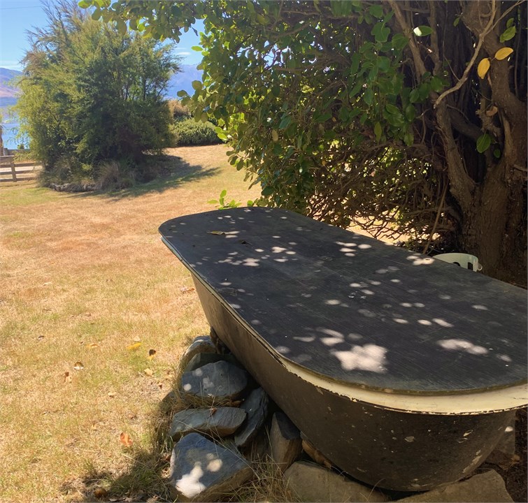 Relax in our rustic gas-fired outdoor bath.