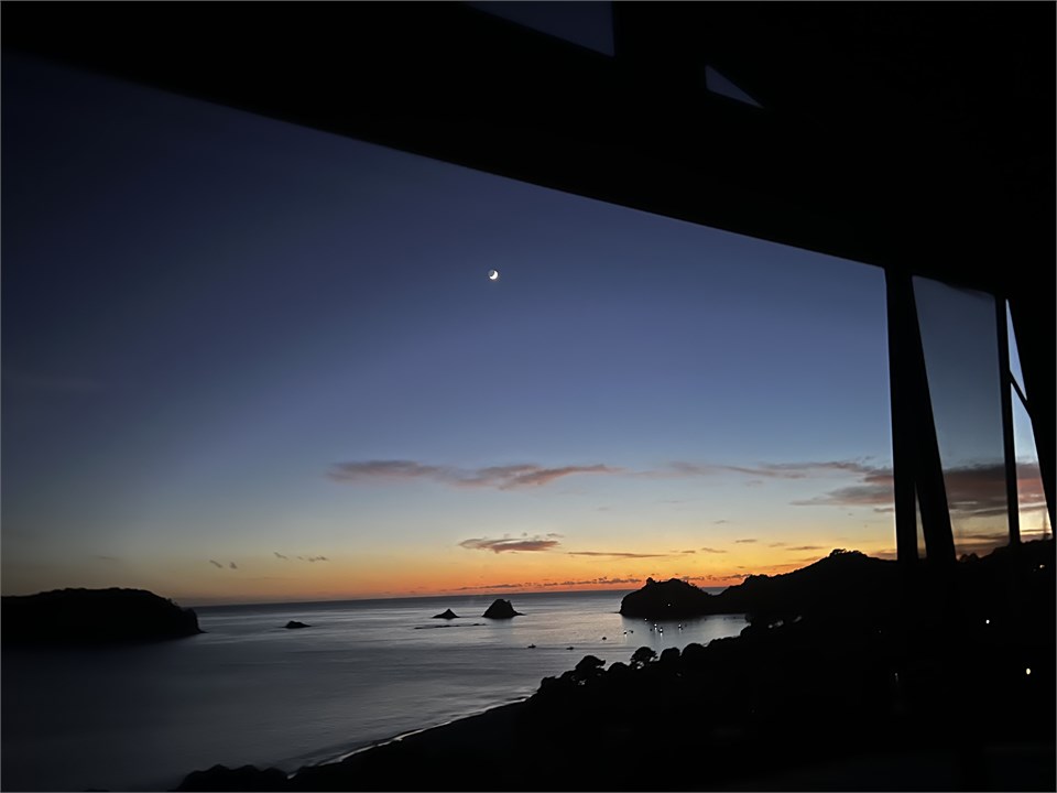 Sunrise views from the main bedroom