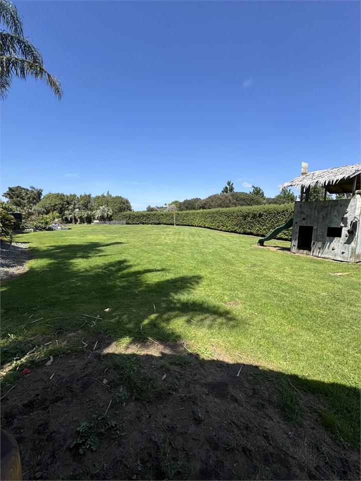 back yard space from end of tiki hut
