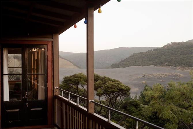 View across sand dunes