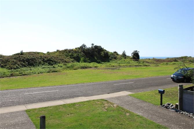 Just across the road to the beach