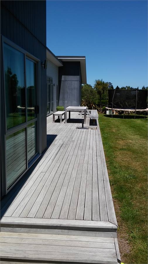 large decks and trampoline