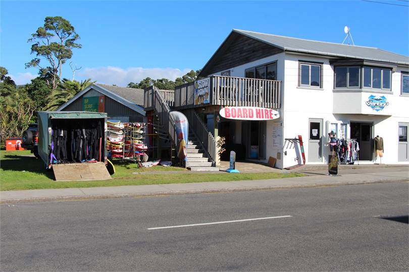 Surf Shop at the beach serves coffee!!