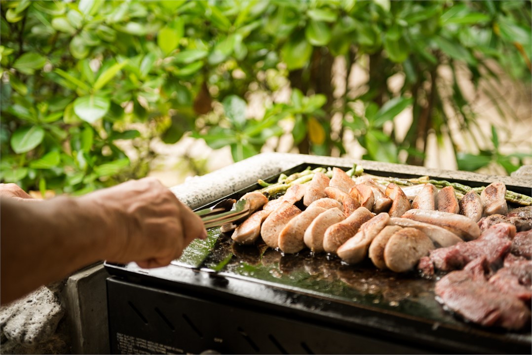 Enjoy a BBQ meal with friends