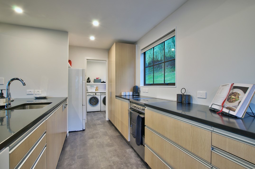 Well equipped galley style kitchen