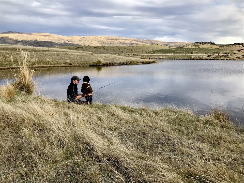 Fishing at one of the local Dams.