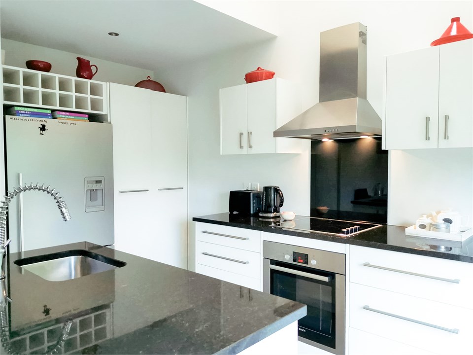 Granite benchtops in kitchen