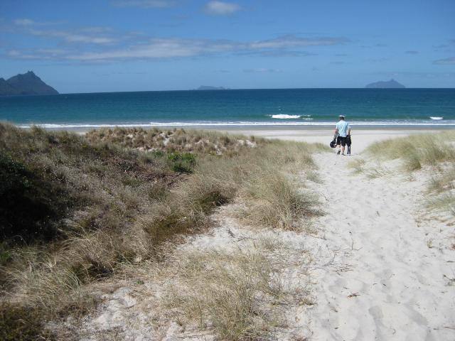 The beach is 90 seconds' walk