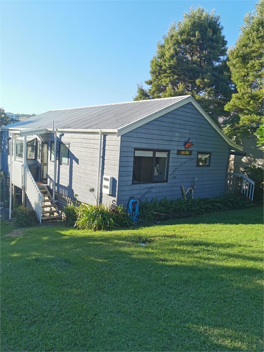 Access to property via main door or side deck