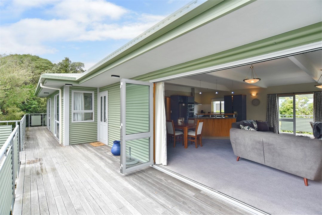 View from the balcony into the living area