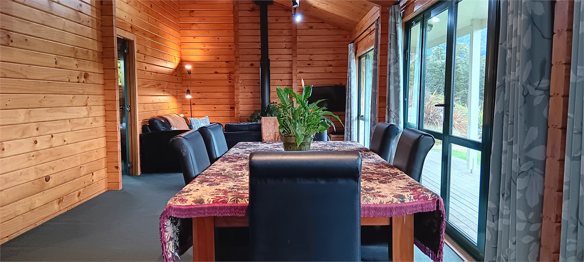 Open plan living and dining area