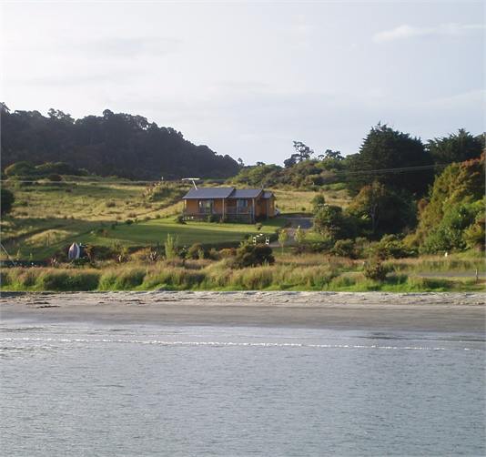 Looking back from the wharf