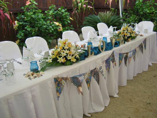 One of our beautiful weddings at Cooks Bay Villas