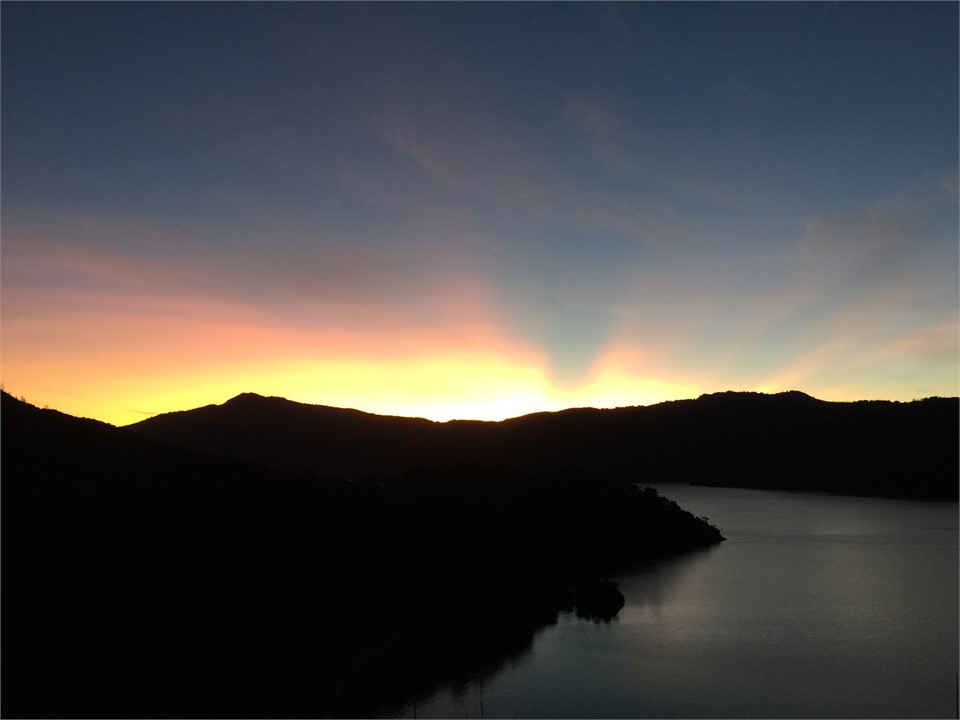 Sunset from walking track