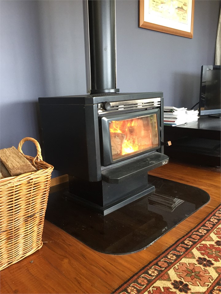 Fireplace keeps the living areas snug.