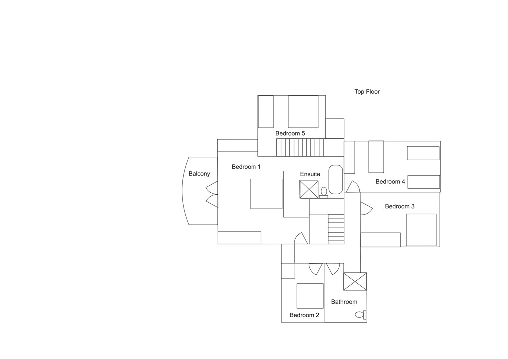 upper level of the house