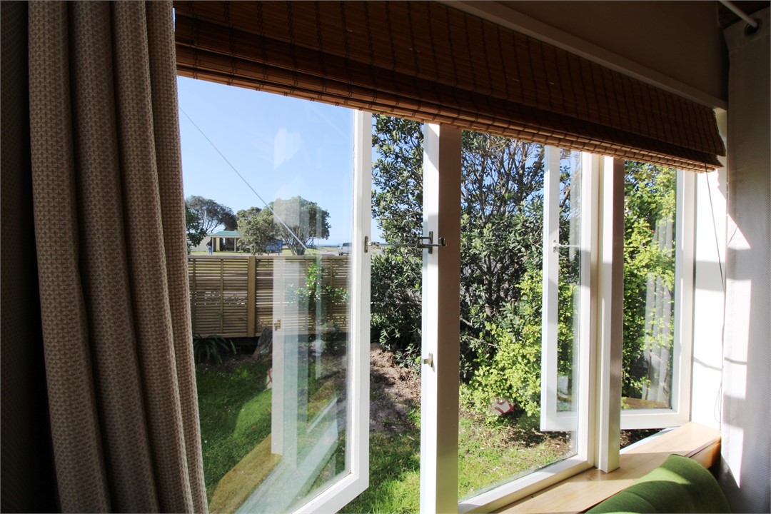 Through this window you can see the sea