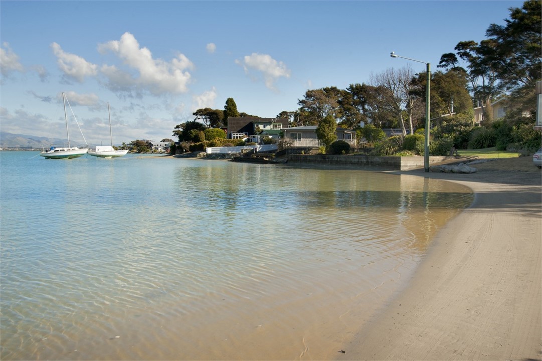 Beach at high-tide (this is a road at low tide)