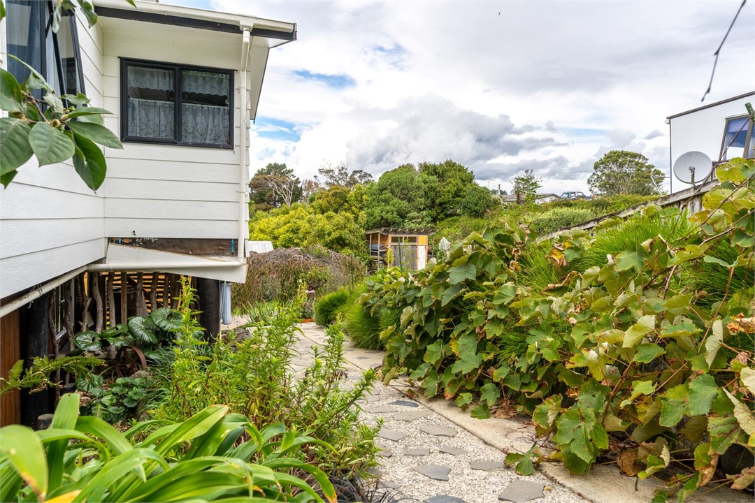 View of the property building and garden area