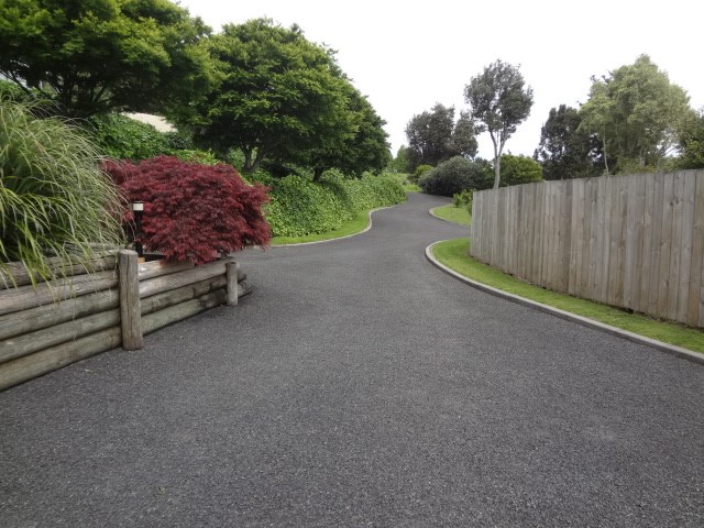 Looking back out from cottage parking
