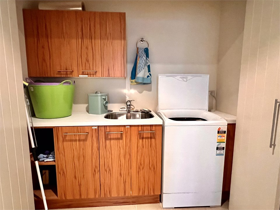 View of the laundry area