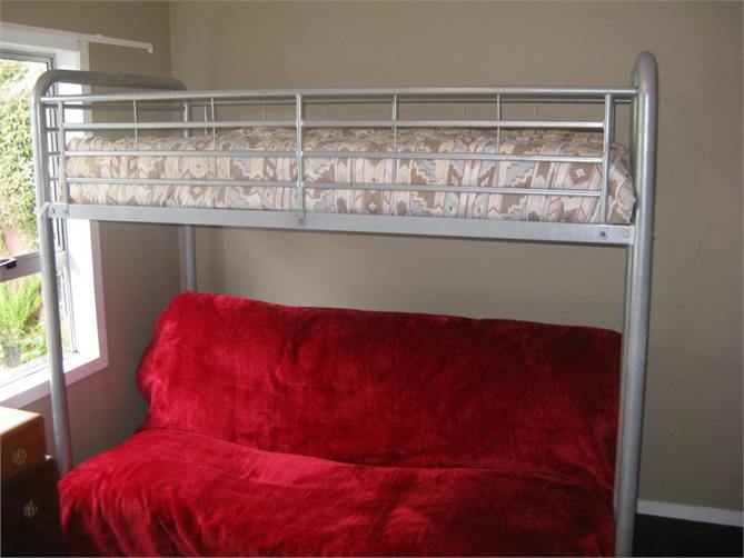 Second bedroom inside bunks + 1 single