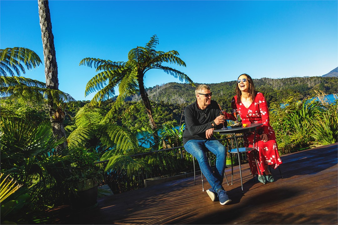 Champagne on the balcony
