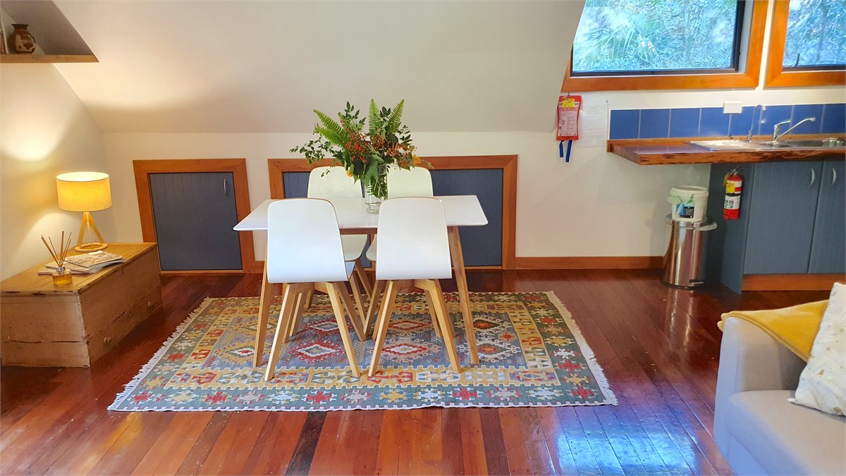 Open plan living, dining and kitchen