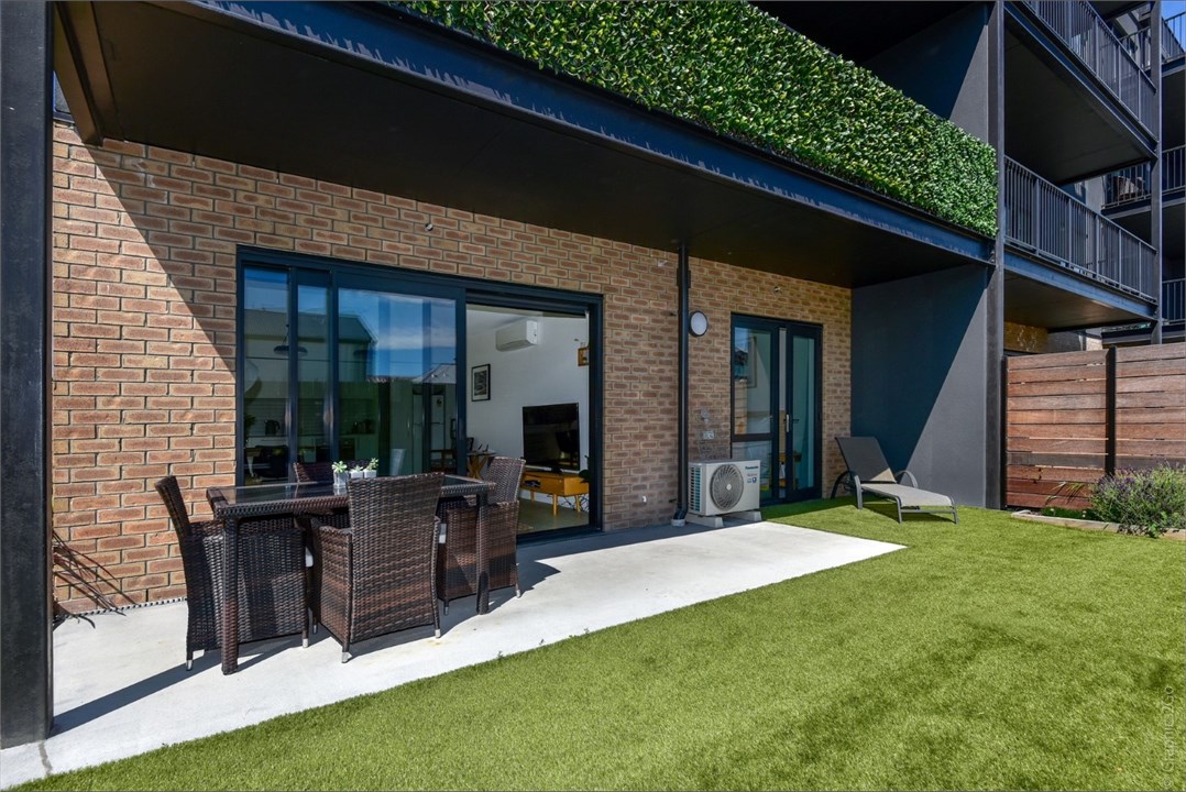 Seating area outside on the patio