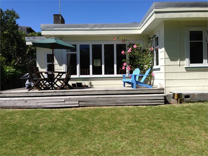 View from main lawn garden area