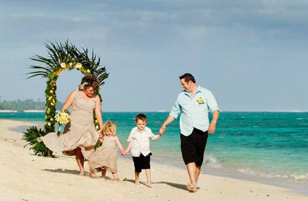 One of our beautiful weddings at Cooks Bay Villas