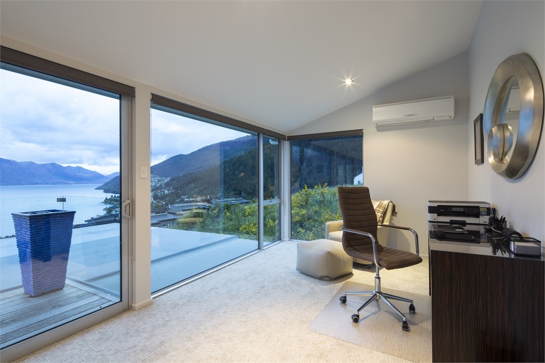 spacious master with private balcony