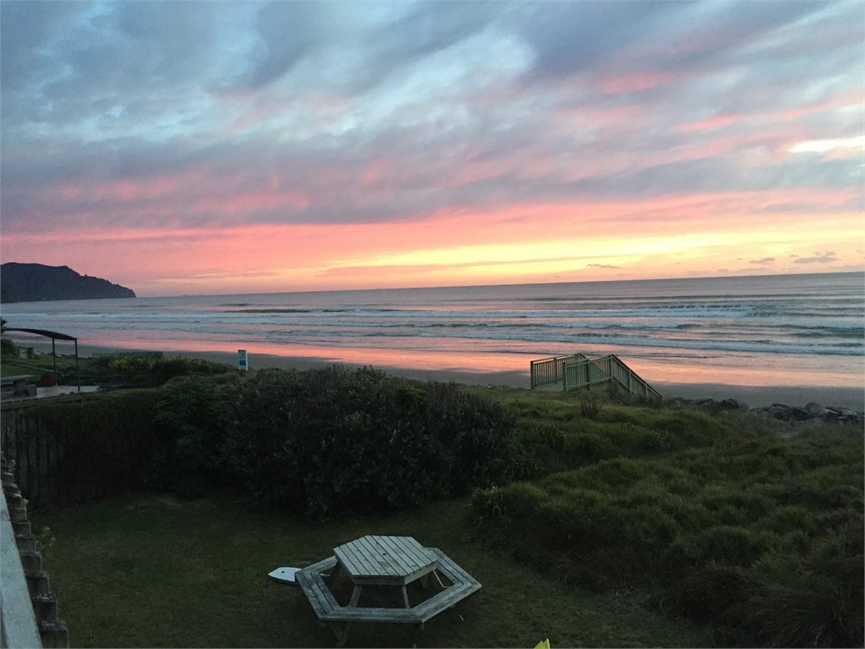 Beautiful sunset view from the deck