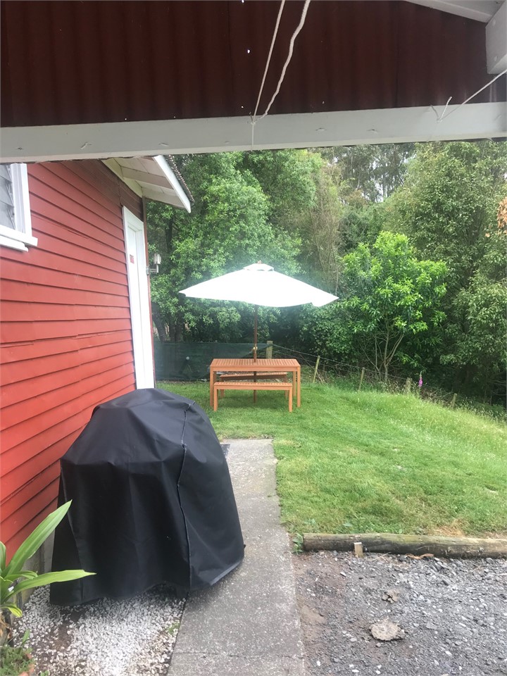 BBQ and outdoor living area.