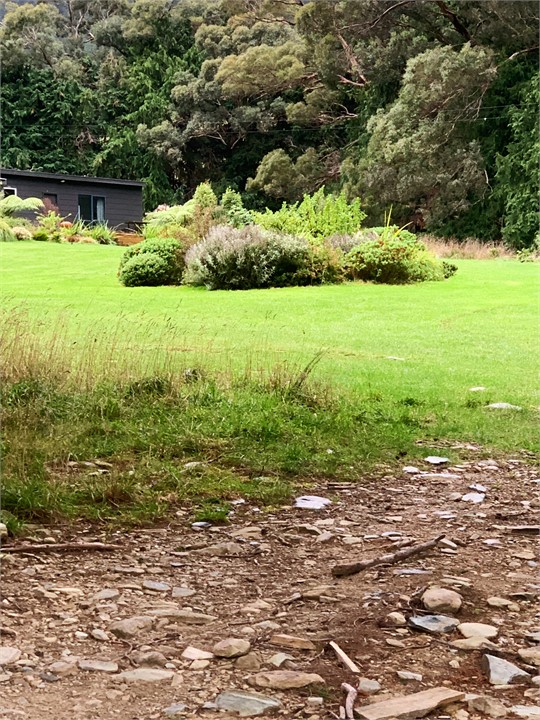View from beach up to Kina Hut