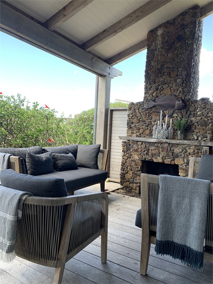 beach side fire place