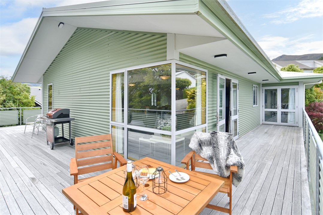 Seating area out on the balcony